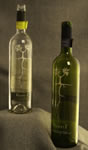 desaturated wine bottles